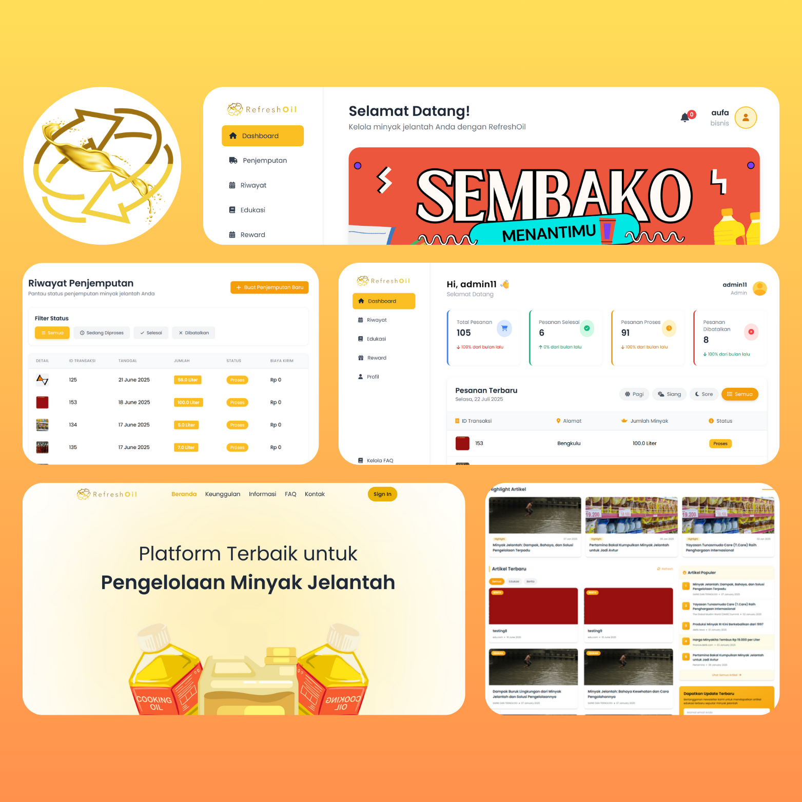 RefreshOil Web Platform